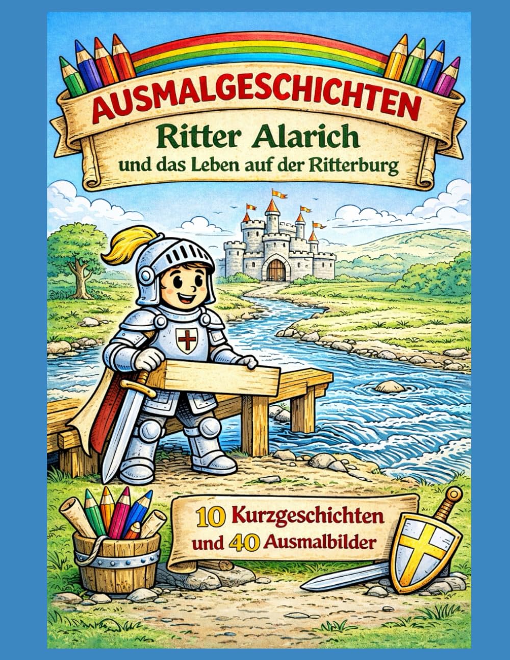 Ausmalgeschichten: Ritter Alarich und das Leben auf der Ritterburg