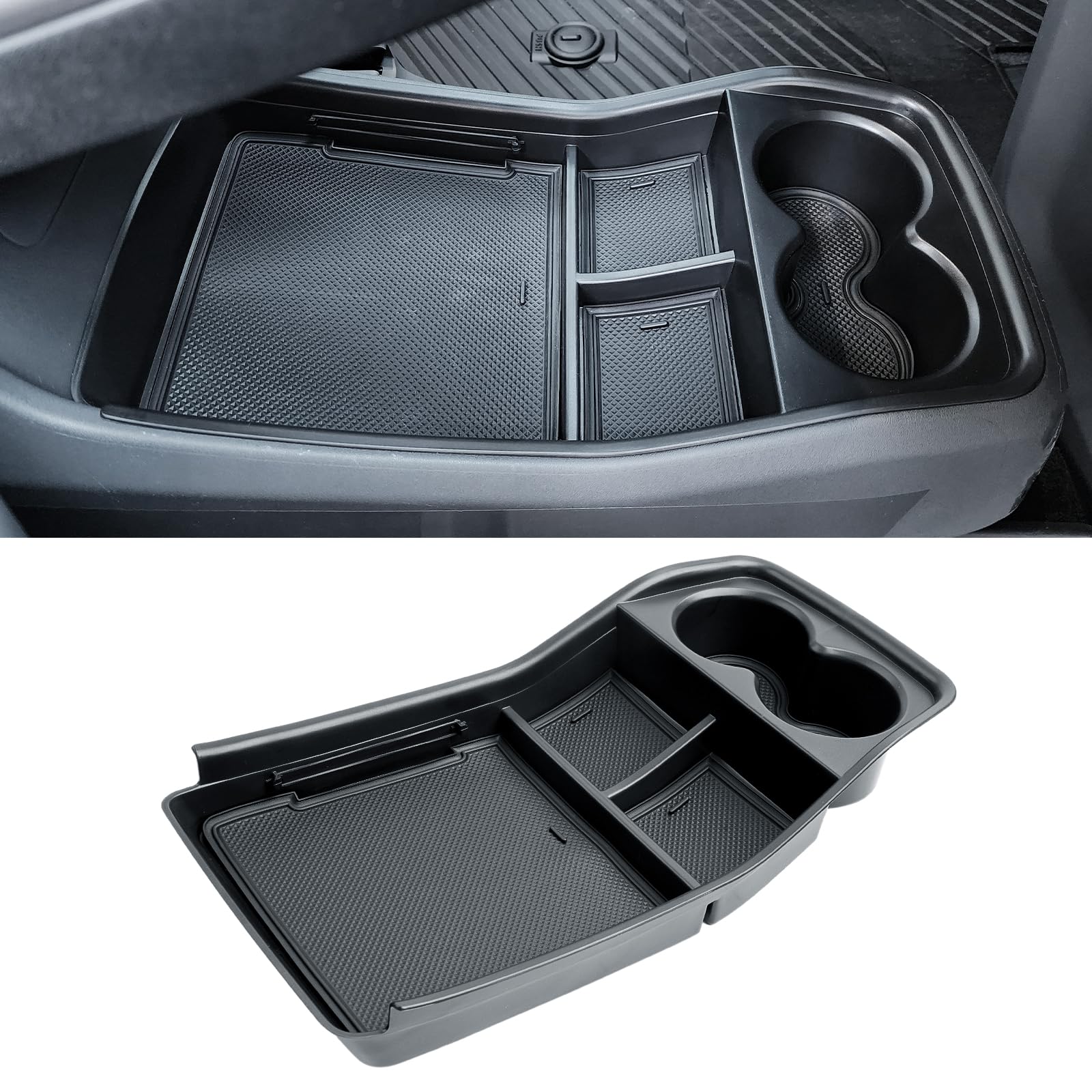 CDEFG Compatible con Kia EV9 2023 2024 Organizador de Consola Central Caja de Almacenamiento EV9, Compartimento para Guantes Debajo del Reposabrazos Central EV9 GT Line Accesorios