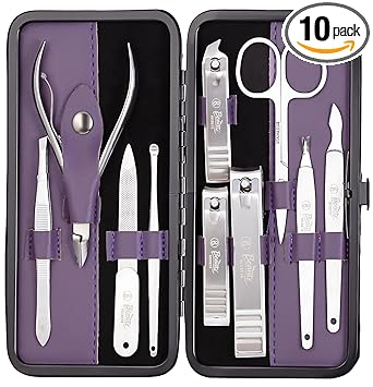 Beauté Secrets 10-Piece Nail Cutter Set – Premium Manicure Pedicure Kit for Women & Men with Nail Clippers, Nail Filer, and Grooming Tools | Ideal Gift Item for Men &Women - image, photos