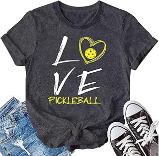 LBP Women Pickleball Shirt Love Pickball T-Shirt Pickleball Lover Player Tee Tops