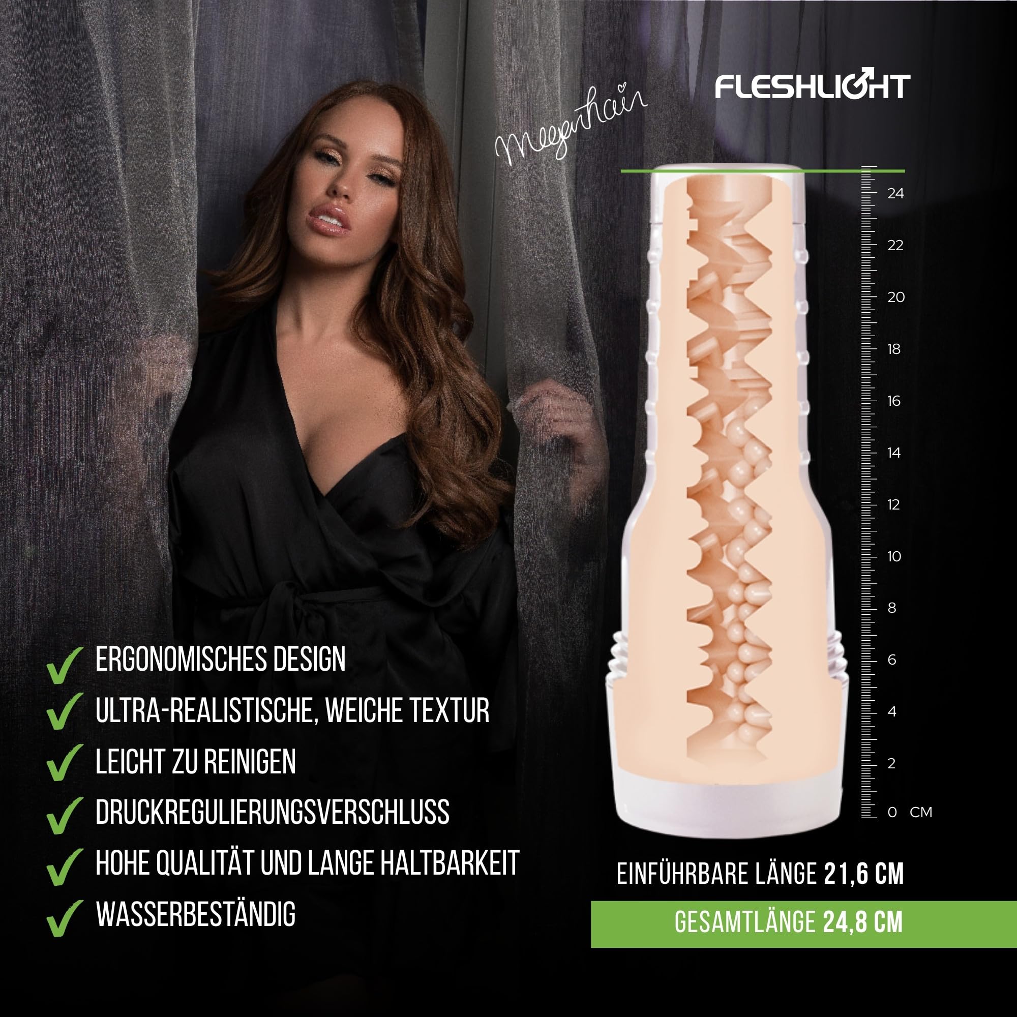 Fleshlight Megan Rain Thunder (Butt) - SuperSkin Masturbator, Sex-Spielzeug extrem realistisch