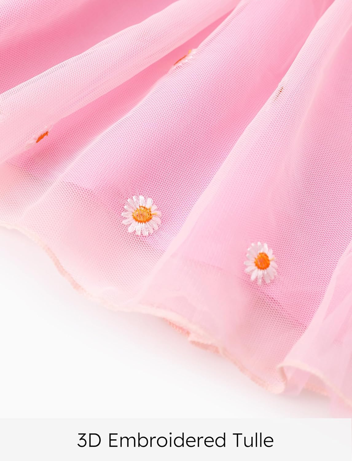 Disney Frozen Elsa Princess Cinderella Ariel Jasmine Rapunzel Baby/Toddler Dress, Ruffle Long-Sleeve Mesh Overlay Tulle Dress - Image 7