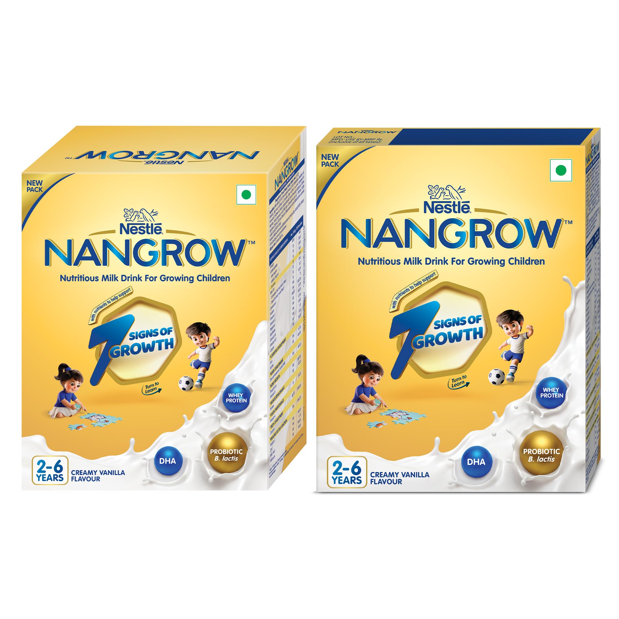 Nutritious Milk Drink Powder For Growing Children Toddler Aged 2-6 Years | Zero Sucrose |Contains DHA| Rich In Protein & Vital Nutrients | Creamy Vanilla Flavor,400g & 800g, Bag-In-Box Pack