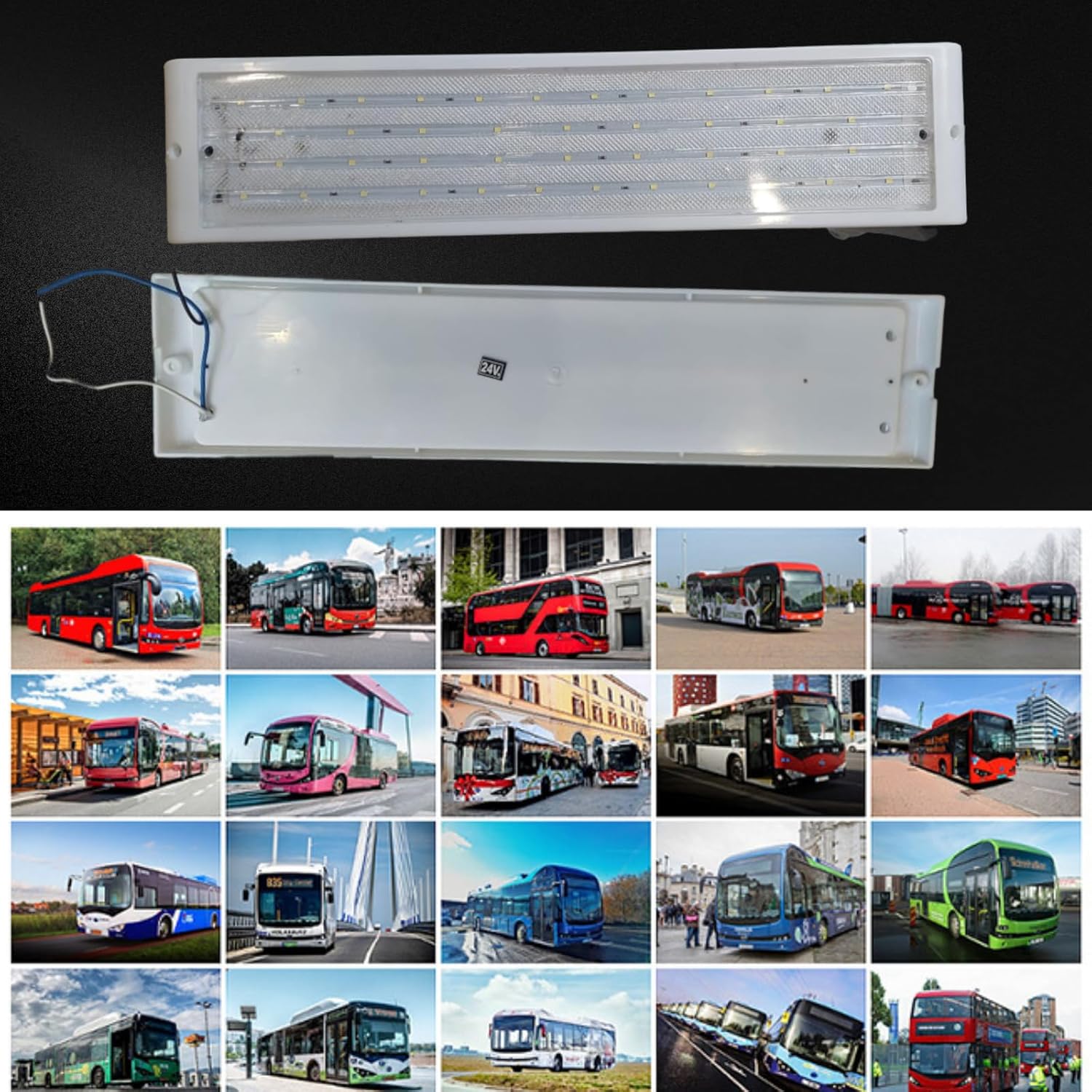 24V Led Interior TEM Camper Lights Light Bar Led Strip Lights With For Enclosed Cargo Trailer, RV/Camper/Car/Trailer/Boat Cool Natural White 45 SMD/LED