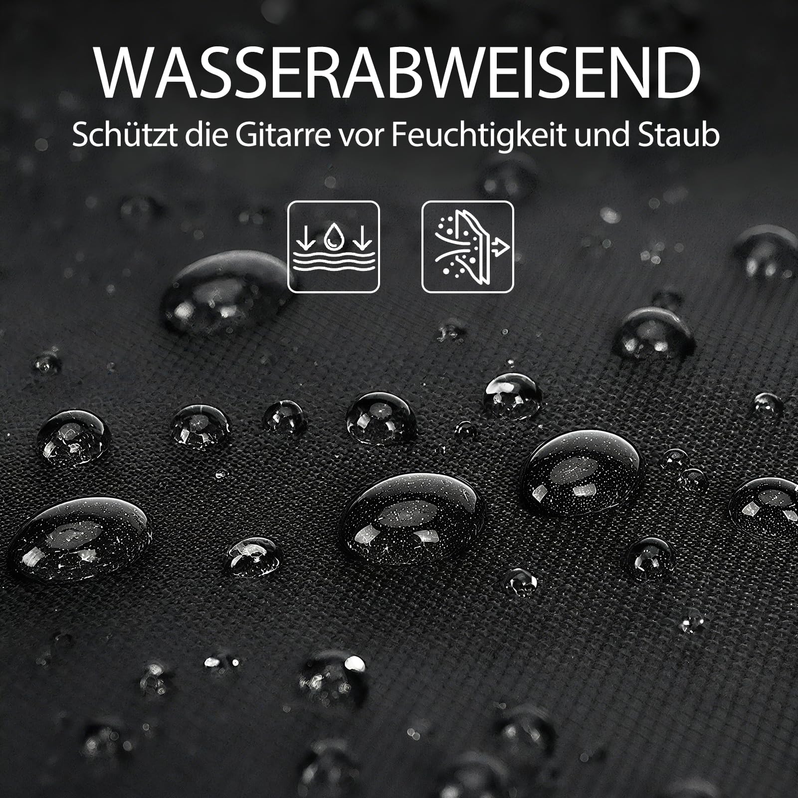 GLEAM Gitarrentasche - 8mm Schwammpolsterung für 104,1 cm/41 inch Akustik - wasserdicht