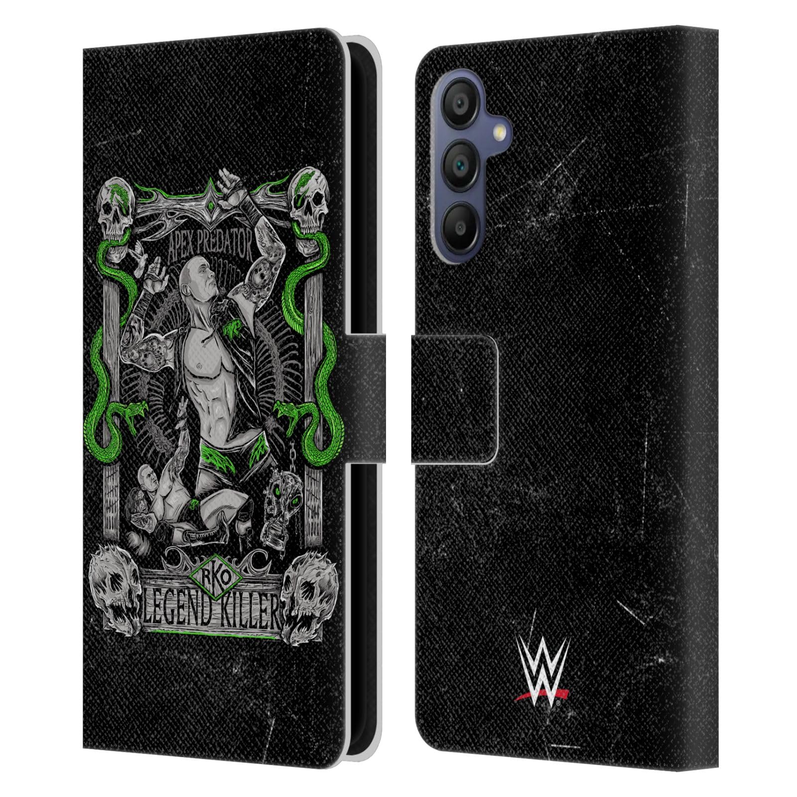 Funda WWE Randy Orton para Samsung Galaxy A15 carcasa de cuero tipo libro con soporte 7
