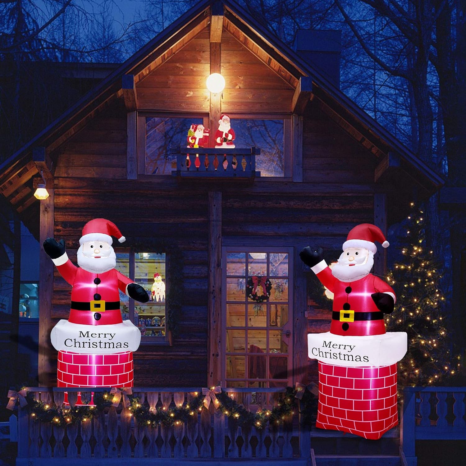 Flash Sale ATDAWN 7 ft Christmas Inflatable Santa Claus in Chimney, Blow Up Santa Claus, Inflatable Christmas Holiday Outdoor Lawn Yard Garden Decorations One-Day Sale: Up to 40% Off ATDAWN 7 ft Christmas Inflatable Santa Claus in Chimney, Blow Up Santa Claus, Inflatable Christmas Holiday Outdoor Lawn Yard Garden Decorations