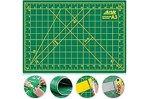 ArtAt Self Healing Cutting Mat: Double Sided Green Non-Slip Measuring Board for...