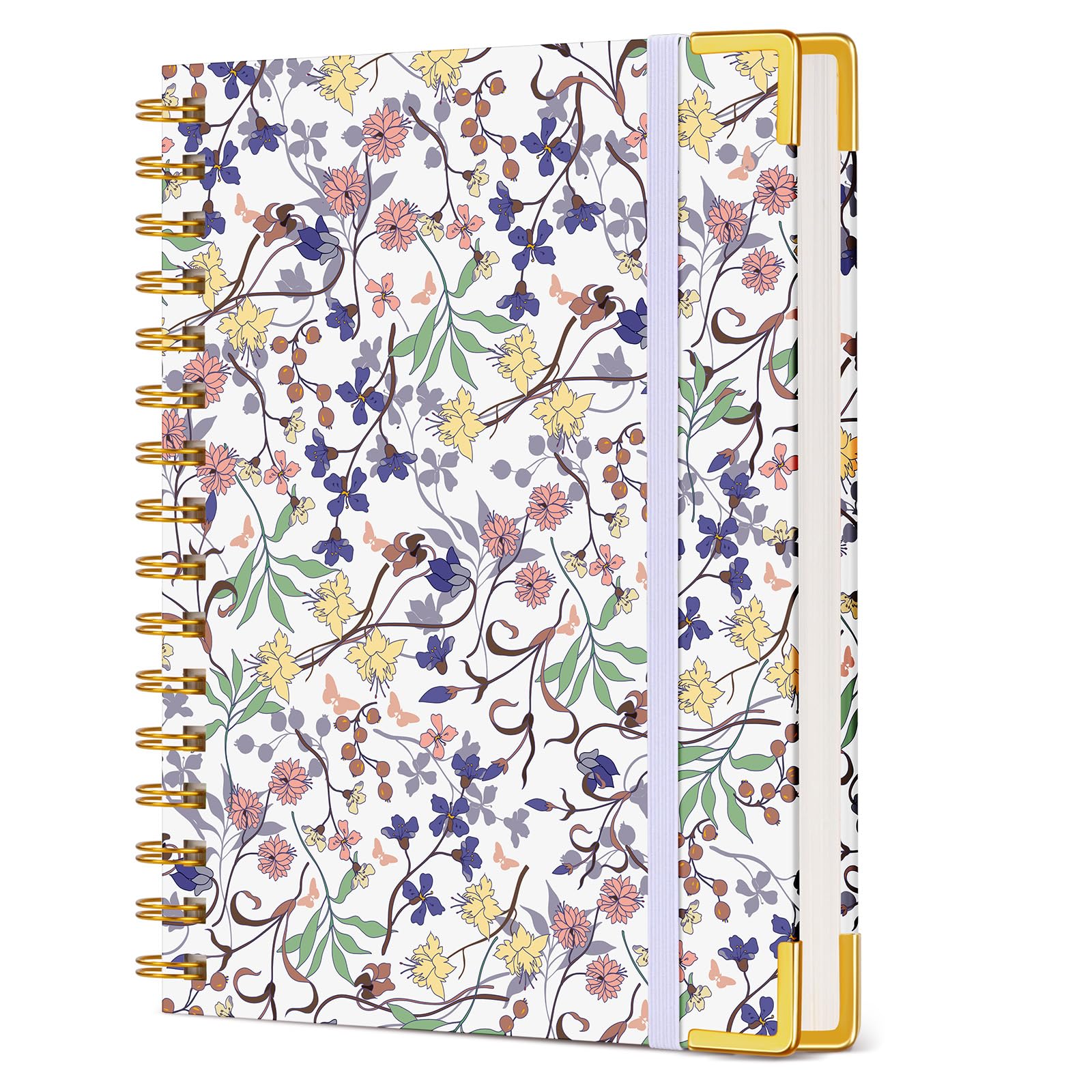 Cute Spiral Notebook Journal for Women, 160 Pages Lined Notebooks 5.75” x 8.38”, A5 Hardcover Spiral Journals with 100 GSM Thick Paper, College Ruled