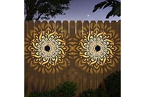 4 Pack Solar Fence Lights Solar Outdoor Wall Lights Metal Solar Powered...