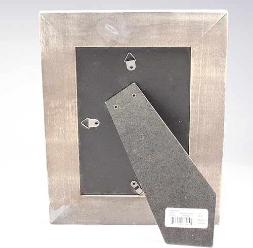 Miniatura 3 de Lawrence Frames Marco de fotos de madera gris envejecida de 5 x 7 pulgadas con blanco lavado