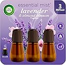 Air Wick Essential Mist Refill, 3 ct, Lavender and Almond Blossom, Essential Oils Diffuser, Air Freshener