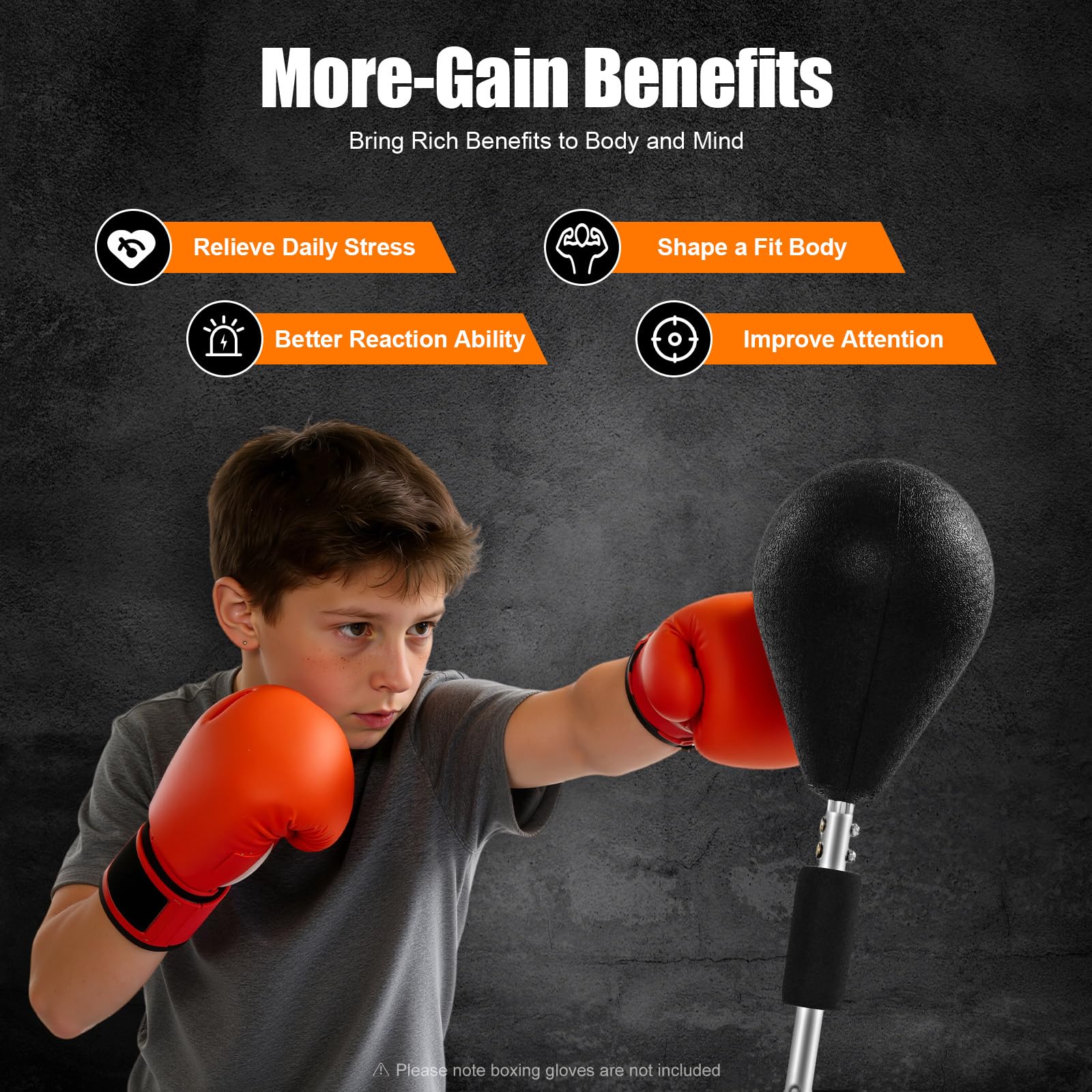 Punchingball - Sacco da boxe, 120 – 160 cm, altezza regolabile