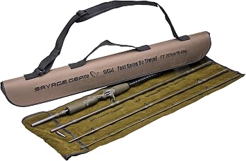 Savage Gear SG4 Fast Game BC Travel Fishing Rod Designed for The Traveling Angler - 4pcs Delivered in Travel Tube - 7ft3 30-80g