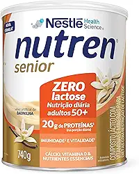 Complemento Alimentar Nutren Senior Zero Lactose Baunilha 740g