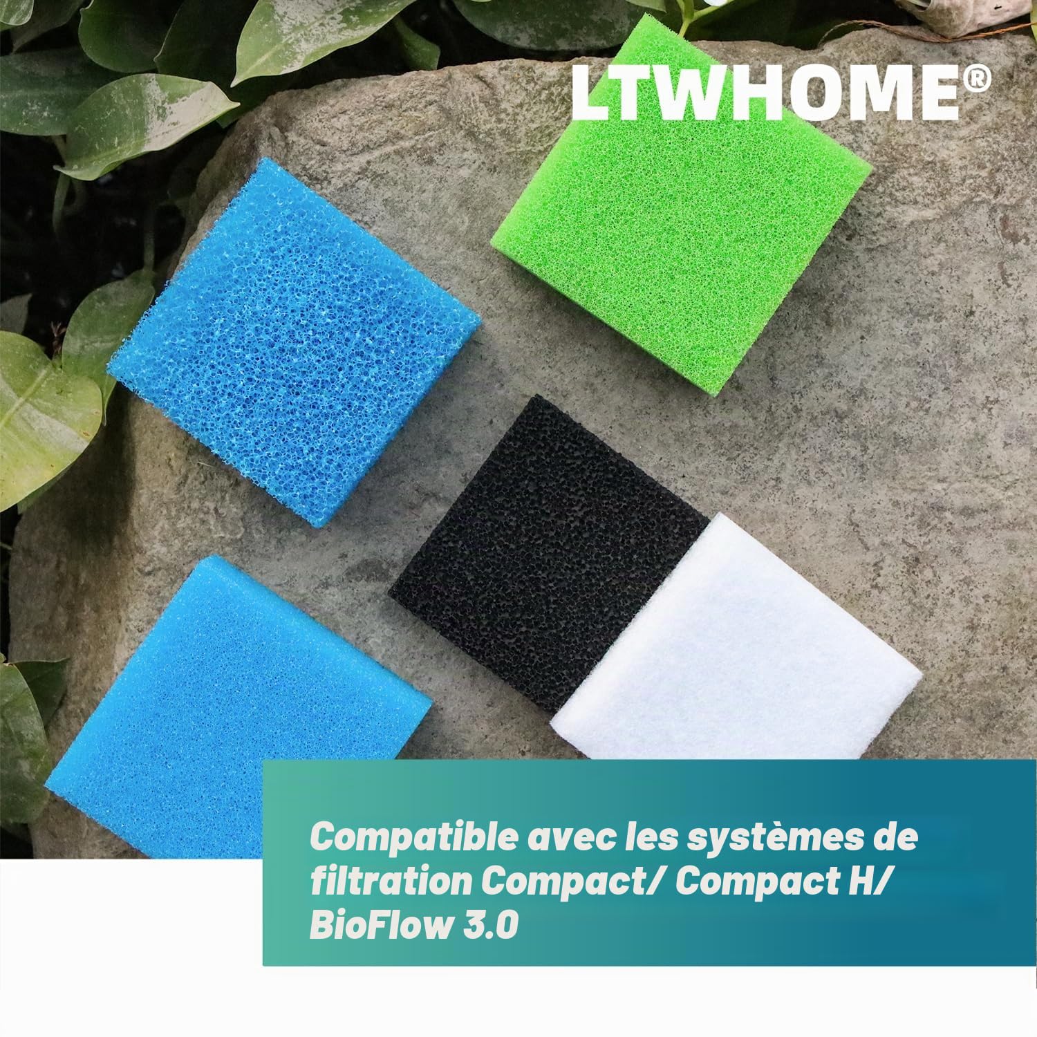 Compatible Eponges Filtres Convient pour Le Juwel Compact/BioFlow 3.0/ M (Lot de 74)