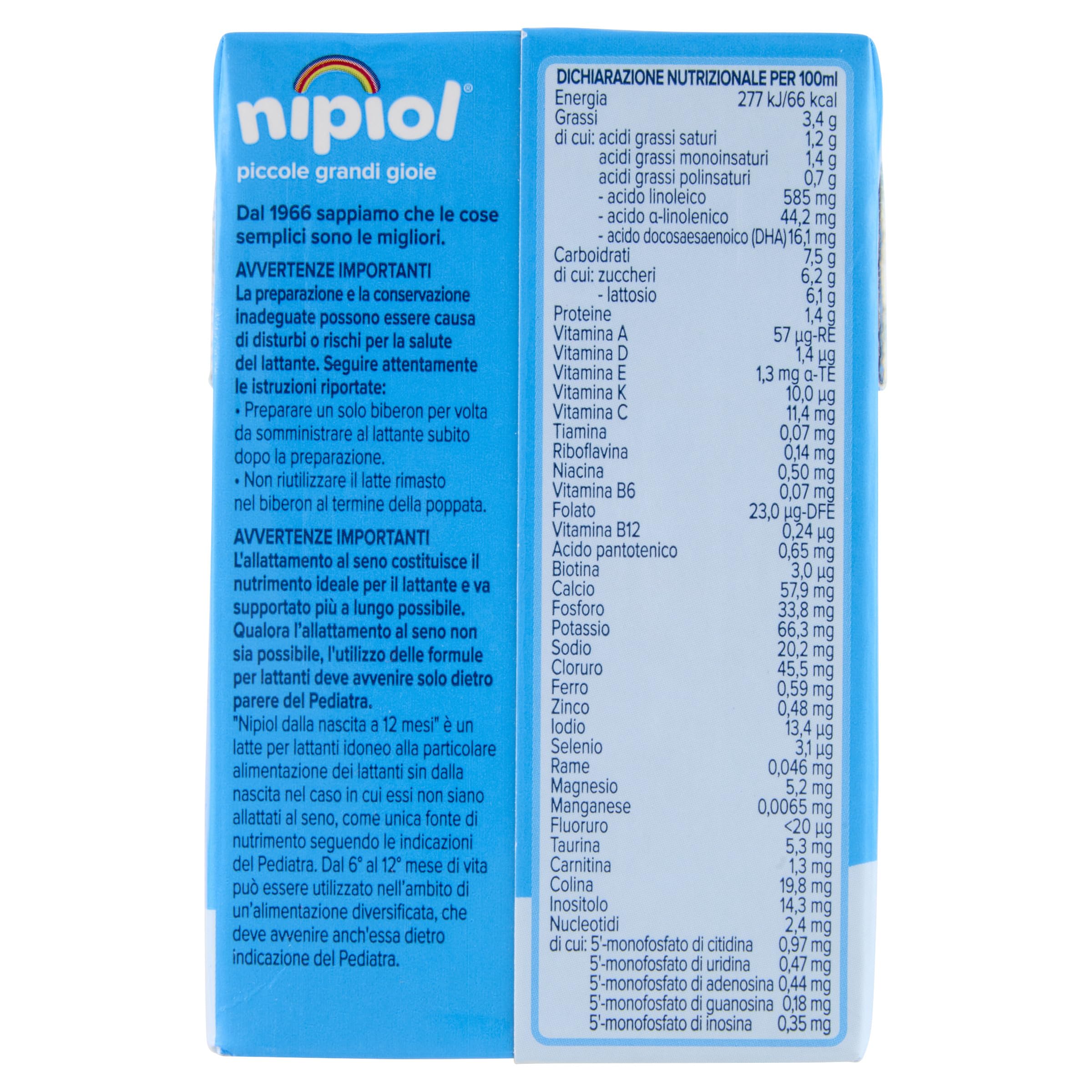 Nipiol Stage 0-12 500 ml (12 confezioni)