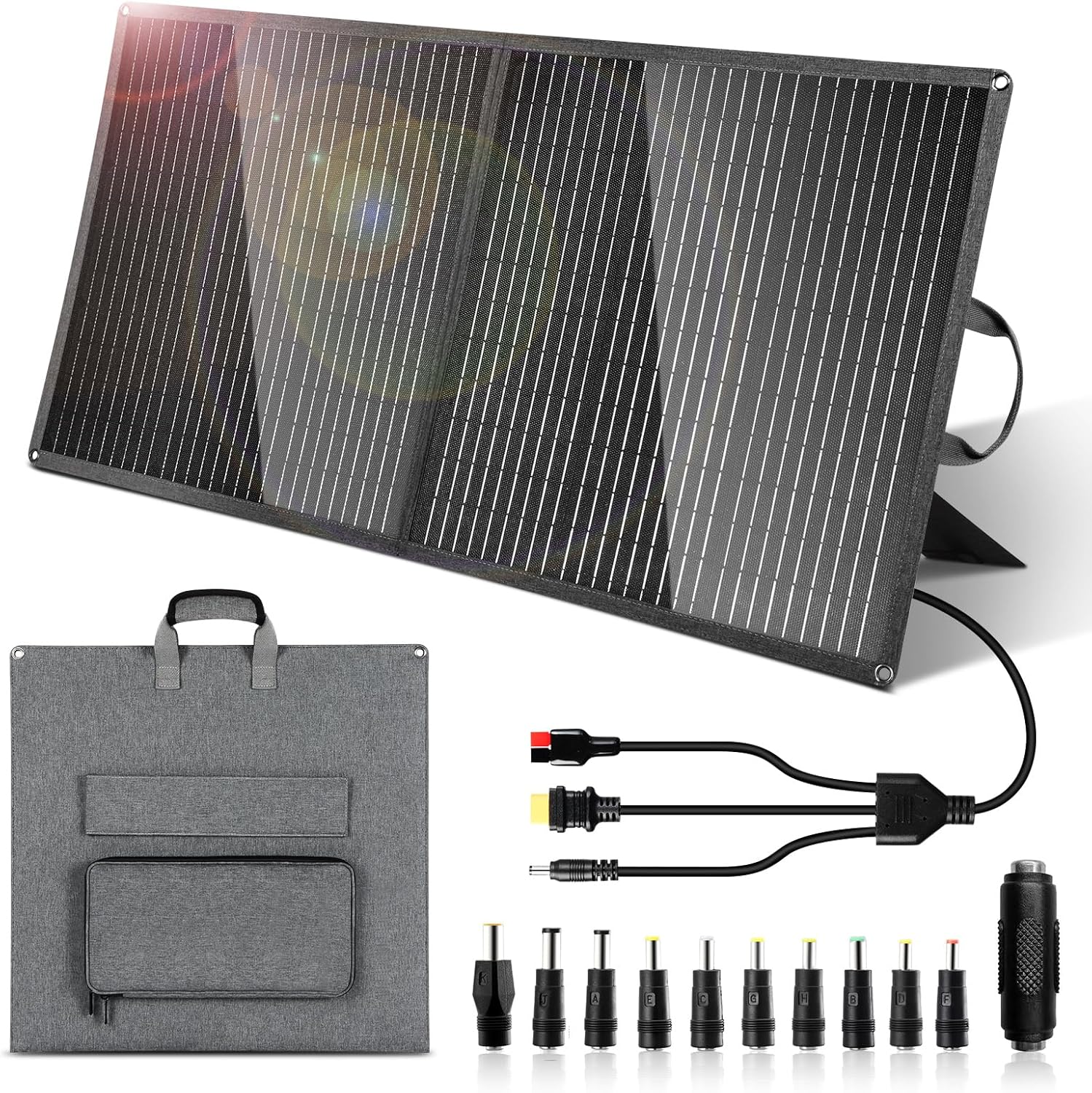 OTOUCH ソーラーパネル 100W 20V 折りたたみ式 ソーラーチャージャー