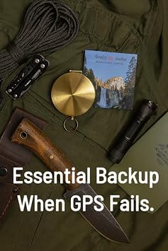Glow in the Dark Brass Pocket Compass for Kids Waterproof Navigation Tool for Camping, Hiking, Backpacking, Orienteering, Hunting, Survival Gear, Outdoor Safety & Adventure Gift