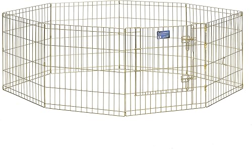 Miniatura 14 de Hogares para mascotas de Midwest, corral de ejercicio de metal plegable / corral para mascotas, 8 paneles cada uno negro sin puerta,negro