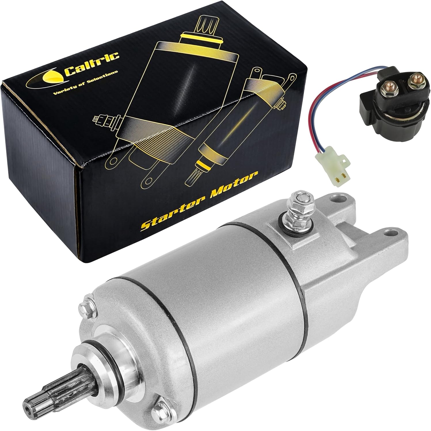 Caltric Starter W/Relay Solenoid Compatible With Honda Fourtrax 300 Trx300 Trx300Fw 2X4 4X4 1988-2000
