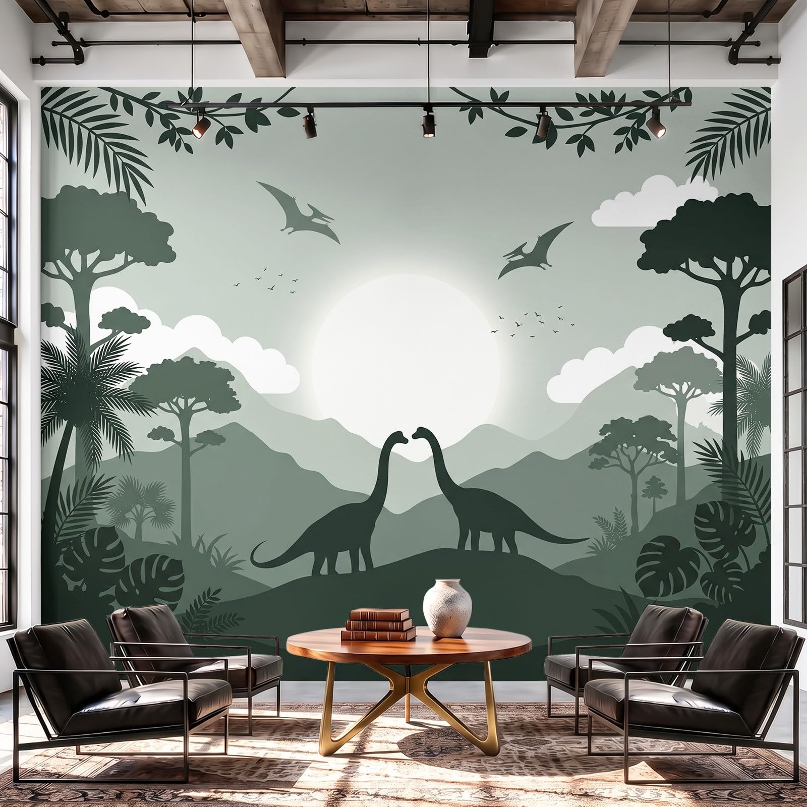 Générique Animaux Dinosaures Papier Peint Panoramique Dinosaures Coucher de