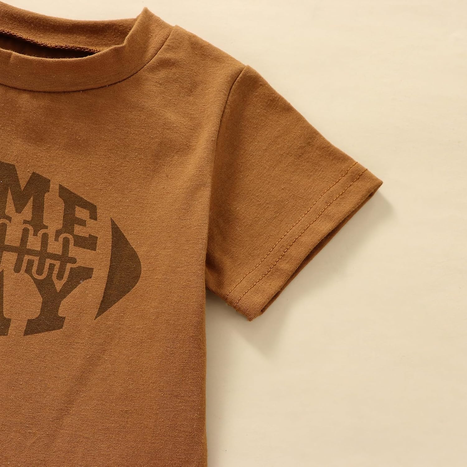 Toddler Football Game Day Outfit Baby Boy Girl Rugby Print Short Sleeve Tshirt Shorts Infant Summer Clothes Set - Image 5