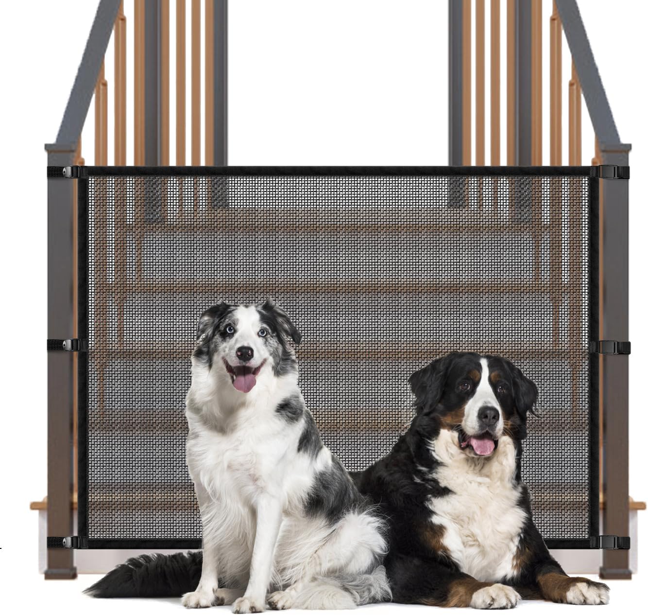 Dog and Pet Mesh Gate for Stairs NoDrill Dogs Screen Mesh