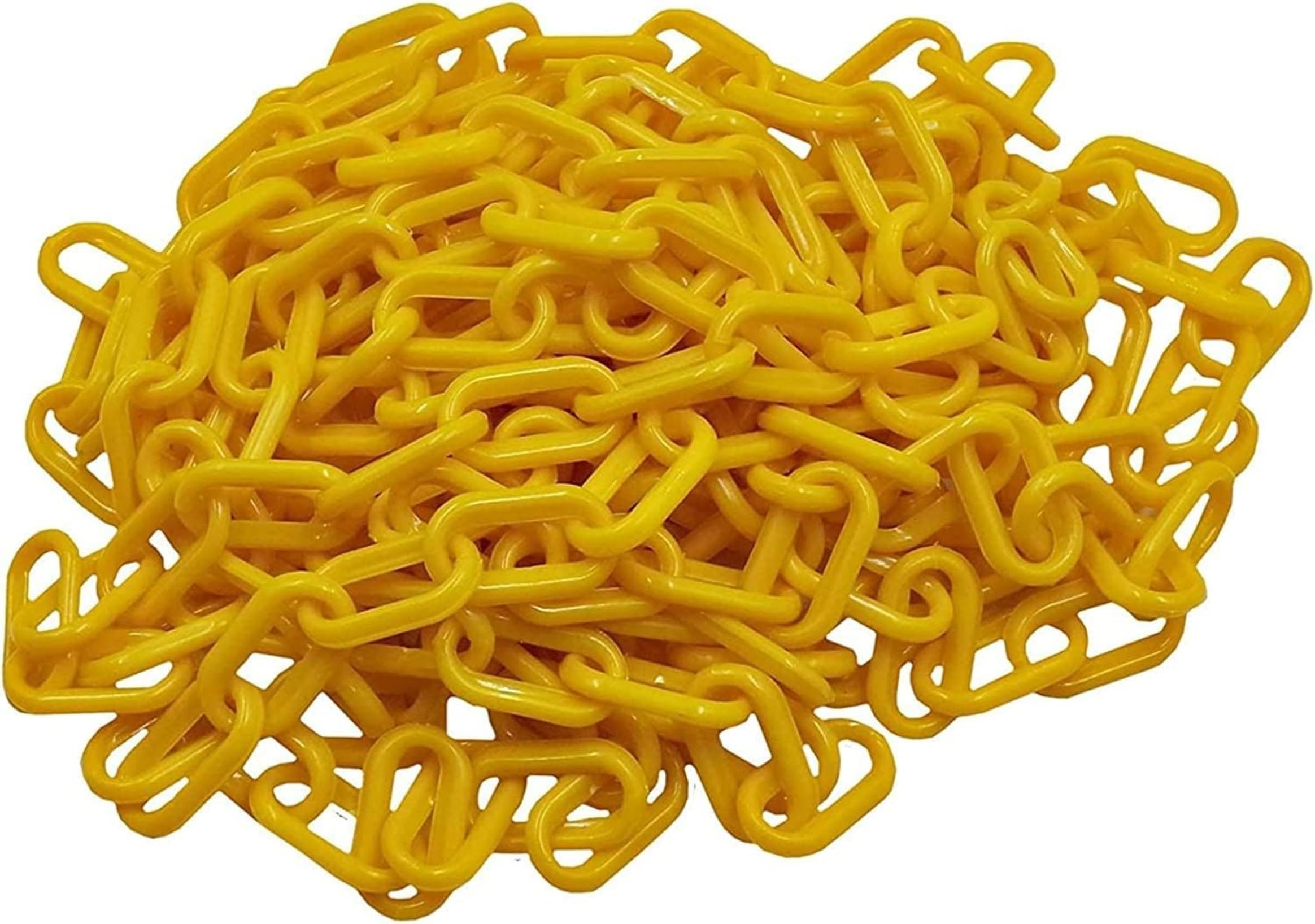 Plastikowy łańcuch barierowy, ostrzegawczy łańcuch bezpieczeństwa z haczykami w kształcie litery S do parkowania, placów budowy, wejść i krawędzi nieruchomości, trwały i łatwy w użyciu