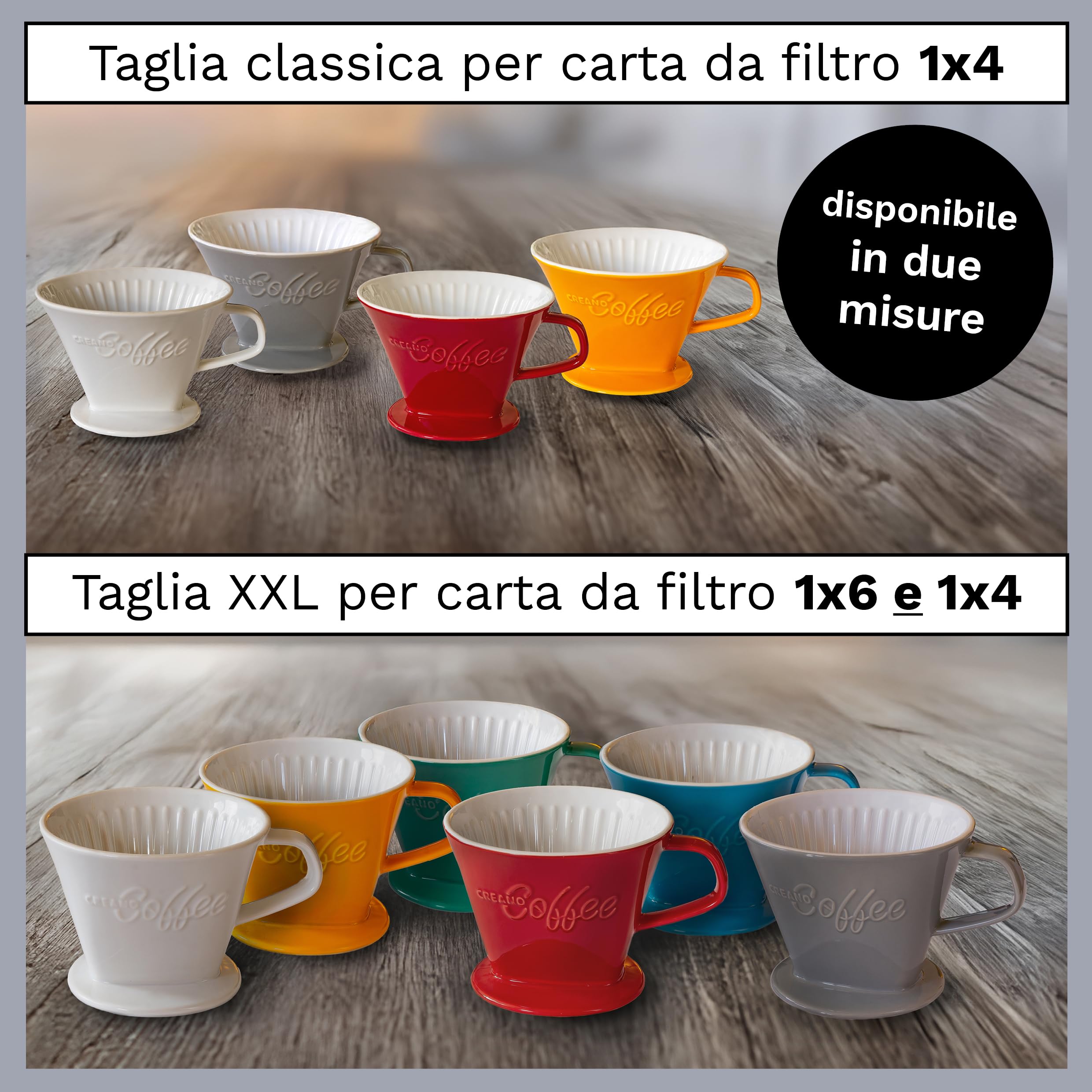 MamboCat Filtro Per Caffè In Porcellana Nr. 4 – Metodo SoftBrew – Manico Ergonomic – Adatto A Tazze E Caffettiere – 16x14x11 Cm