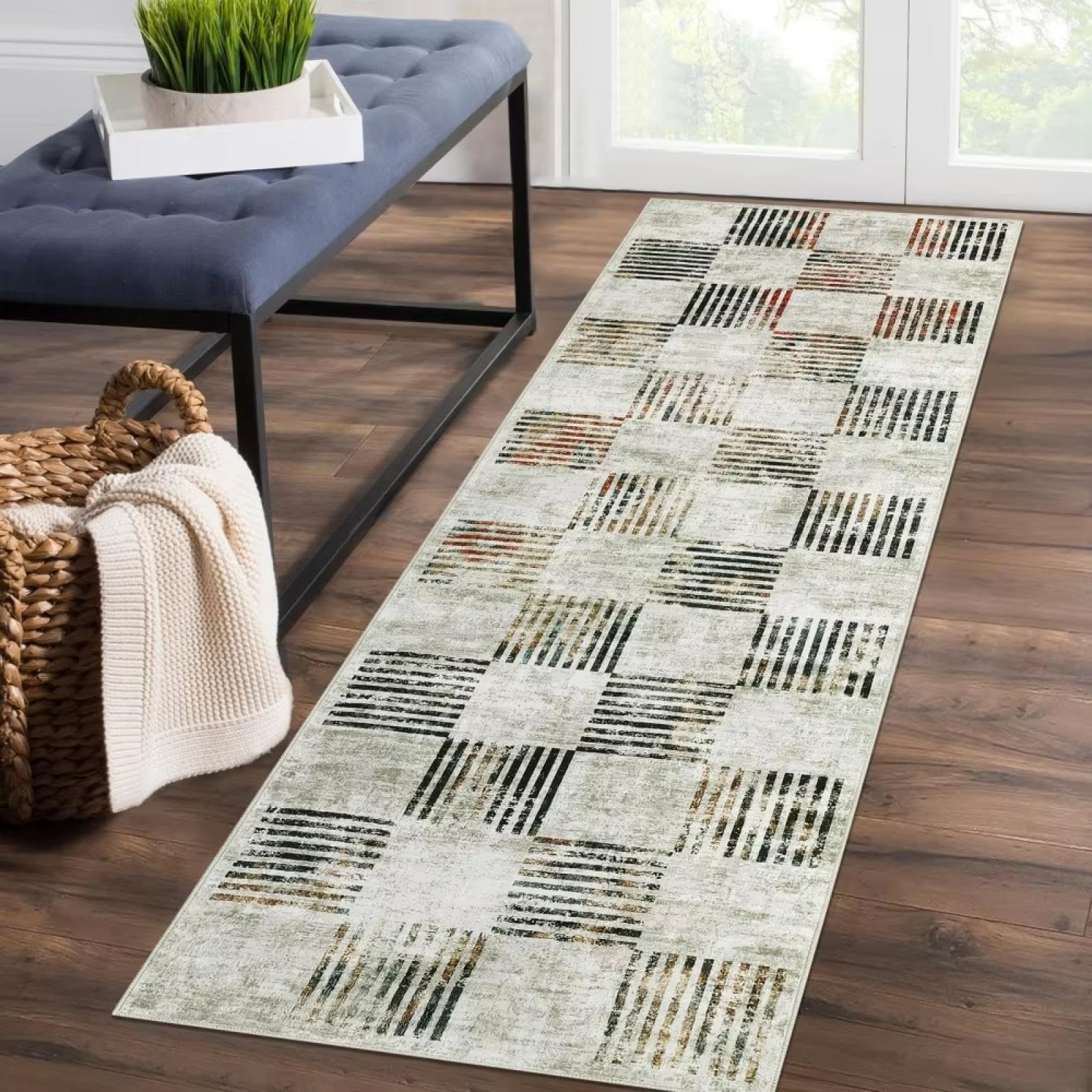 Tapis de couloir antidérapant et lavable pour sécuriser l'entrée