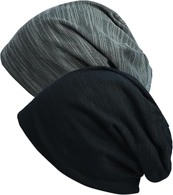 Cotton Slouchy Beanie Hip-Hop Soft Lightweight Summer Running Skull Cap for Men Women