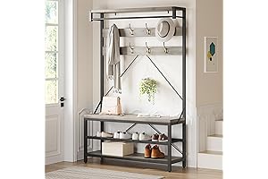 IDEALHOUSE Bench and Coat Rack for Entryway