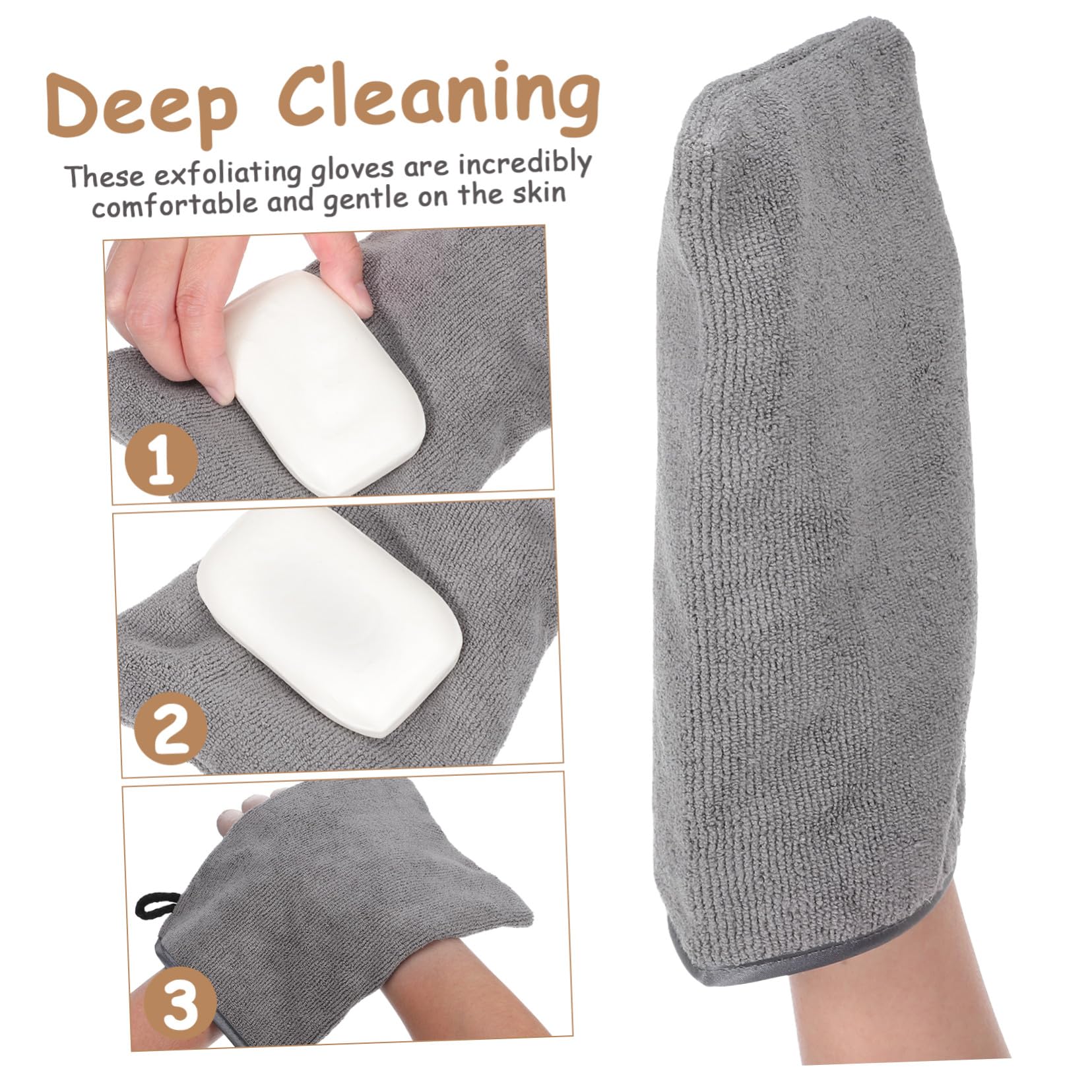 Guantes Exfoliantes de Ducha 6 Piezas de Fibra Superfina