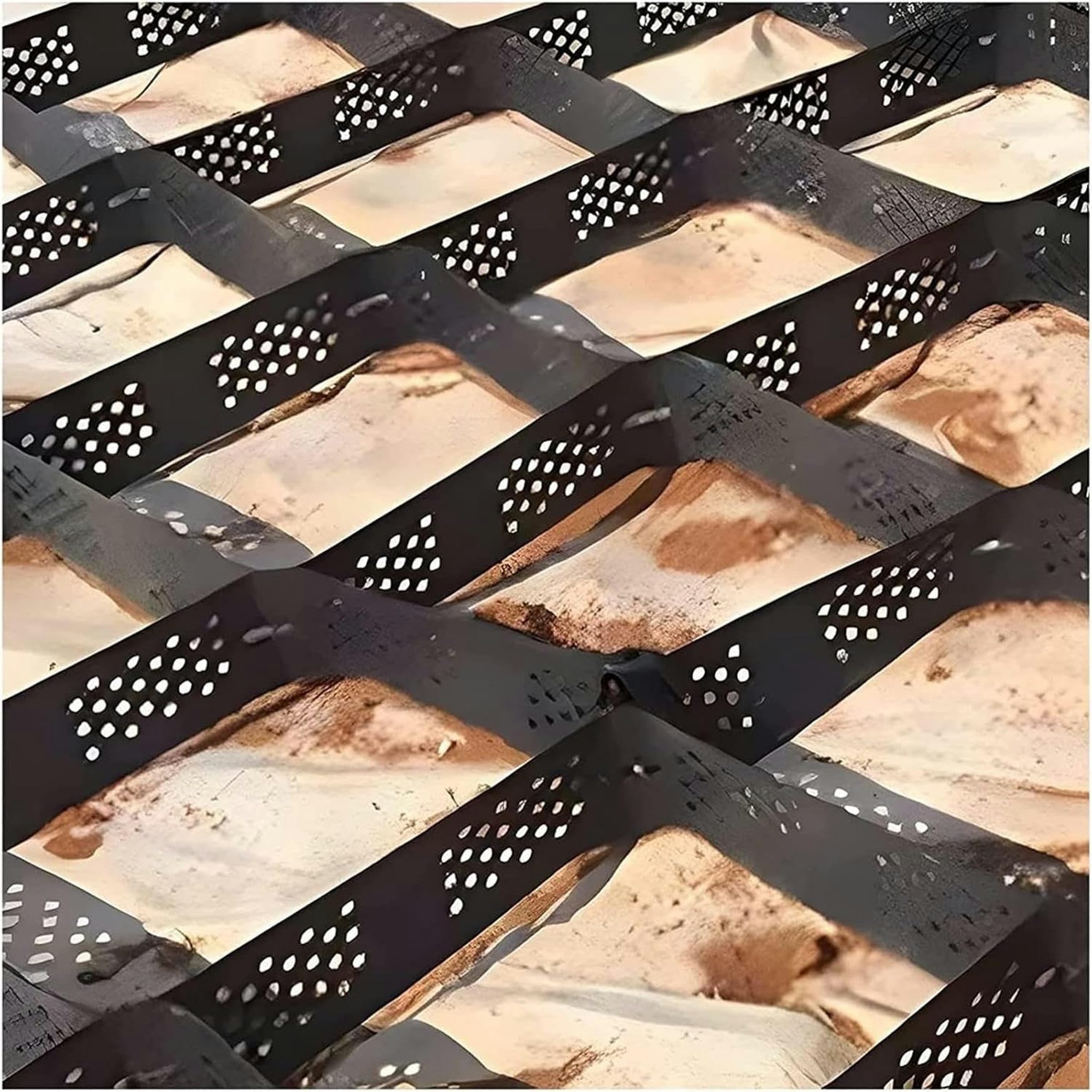 Grille de sol de 5,1 cm d'épaisseur pliable anti-affaissement pour allées
