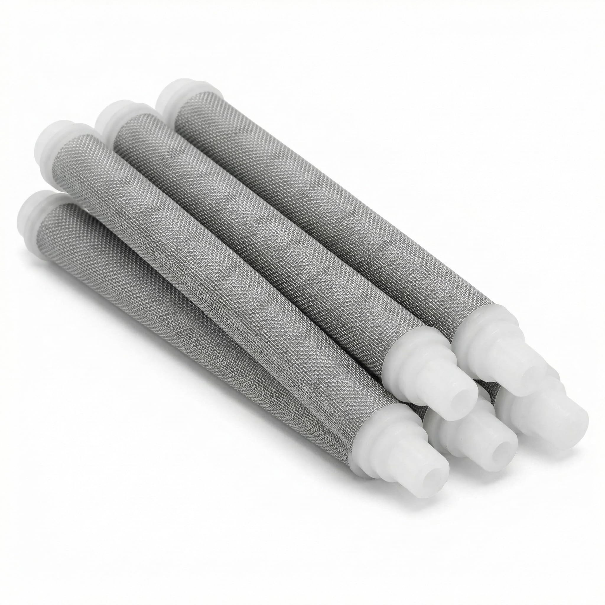 Qwork White Qwork® 60 Mesh Airless Spray Gun Filter Elements, Push On Type Filter For Airless Paint Spray Gun, 5 Pcs