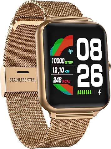 Amazon.com: Relojes inteligentes para hombre y mujer, reloj inteligente de  salud capaz de monitorear la frecuencia cardíaca, monitoreo del sueño,  conteo de pasos, etc., dorado : Electrónica