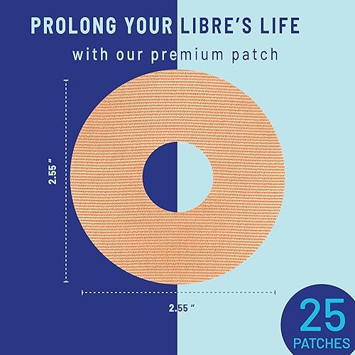 Miniatura 2 de RightCare CGM - Parches adhesivos precortados para Freestyle Libre 2 y 3 y Lingo, cinta médica adhesiva impermeable, parches protectores circulares