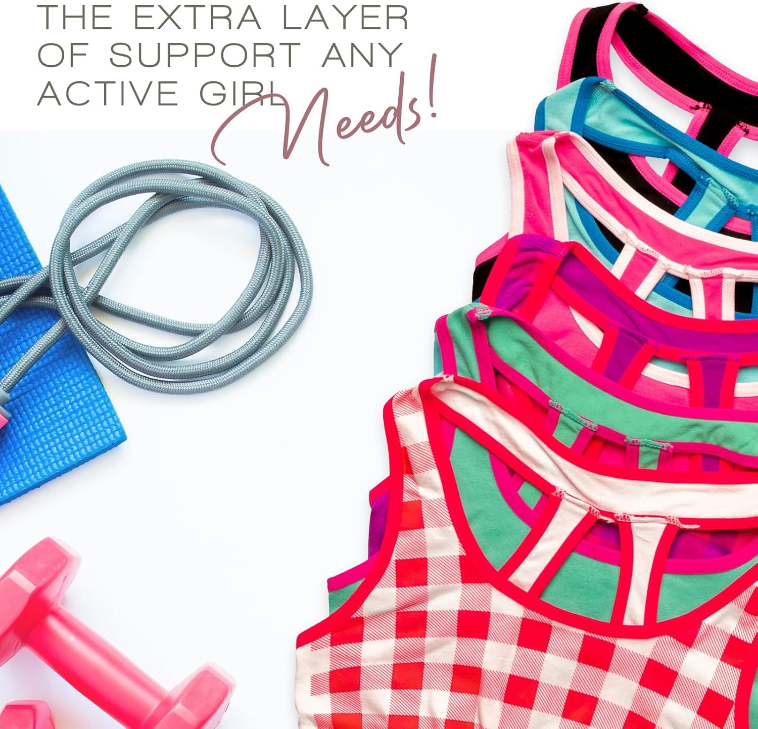 Alyce Ives Intimates Seamless Girls Sports Bra, Pack of 6- Racerback Training Bras for Girls - Image 6