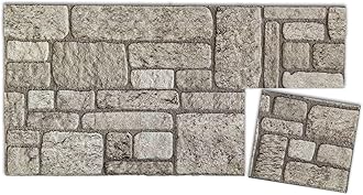 IZODEKOR 3D Brick Effect Wall Panels - Cladding, Stone Look, Styrofoam Panels for Living Room, Kitchen, Bathroom, Balcony, Bedroom, Back of Counter, and Teras | Backyard (10" x 10" Sample)
