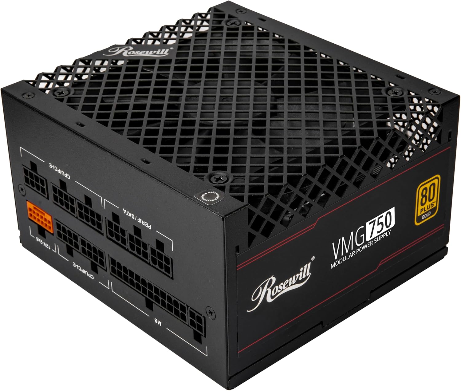 VMG 750W 80+ Gold, ATX 3.0 & 3.1 Compatible, Full Modular Low-Noise Power Supply, PCIe 5.1 12V-2x6 Connector, 100% Japanese Electrolytic Capacitor, 120mm FDB Silent Fan - 5 Year Warranty