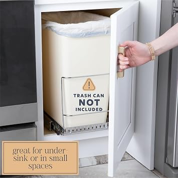 HOLDN STORAGE Pull Out Trash Can Cabinet Organizer, 11W x 16.5D x 11H