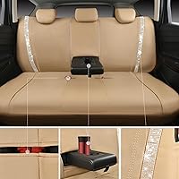 Vista 6 de CAR PASS - Juego de fundas de asiento para auto, cuero sintético impermeable con diamantes de imitación brillantes, para interior, universal, tiras