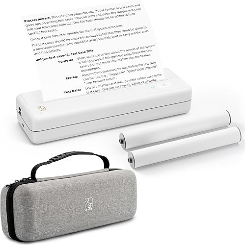 HPRT Impresoras portátiles inalámbricas A4 impresora térmica Rollx2 portátil Carry Case
