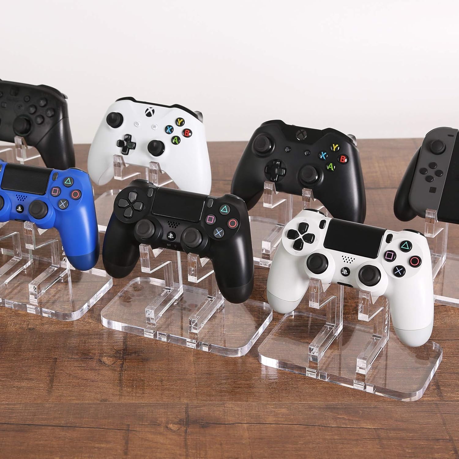 OAPRIRE Universal Controller Holder for PS4 PS5 Xbox ONE Switch, Controller Stand Gaming Accessories, Build Your Game Fortresses (Clear)