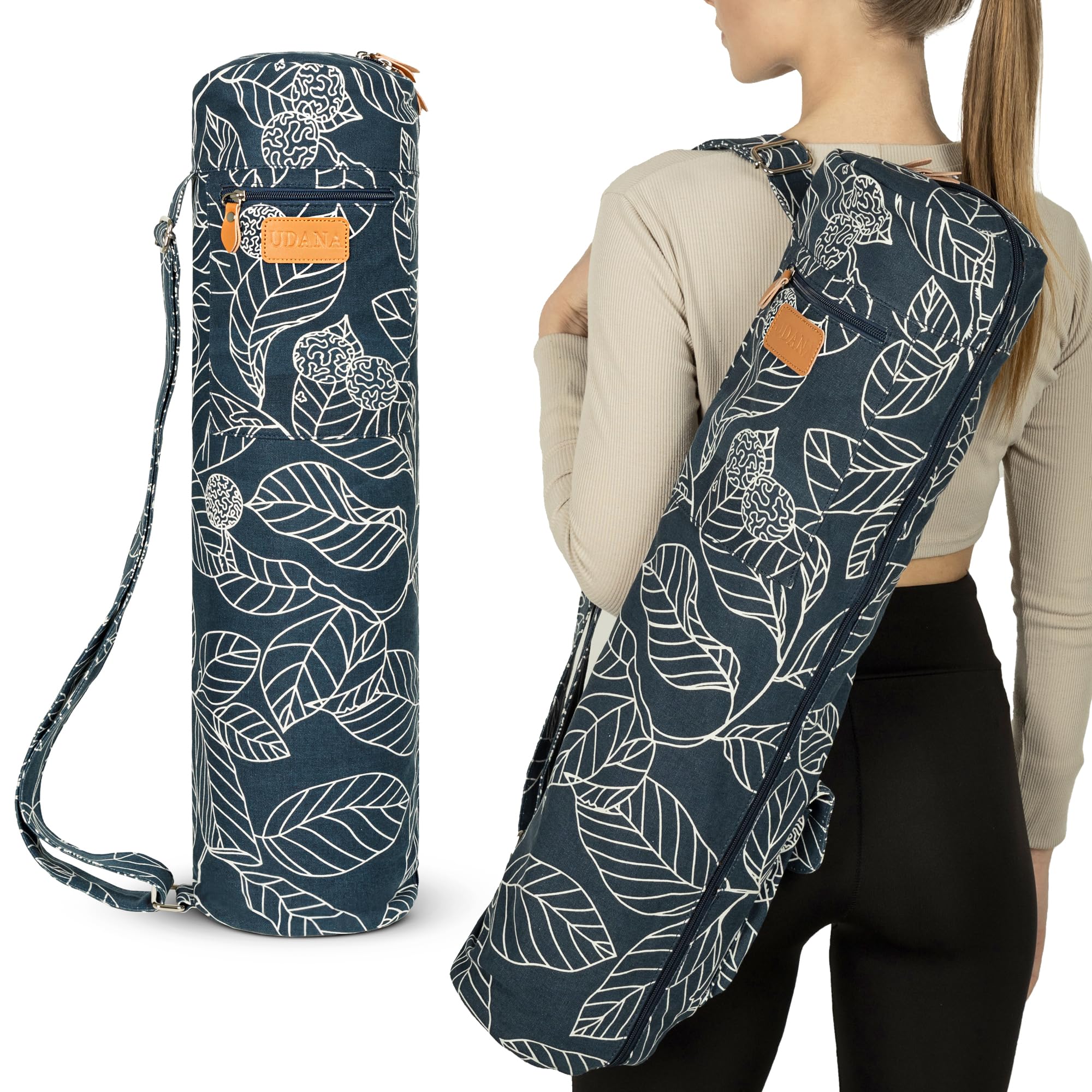 UDANA Yoga Mat Bag, Large – Fits Thick Mats, 3 Storage Pockets, Adjustable Strap