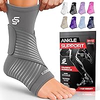 Vista 14 de Tobillera Sleeve Stars para mujeres y hombres, vendaje de tobillo para esguince de tobillo, manga de compresión para alivio de la fascitis plantar