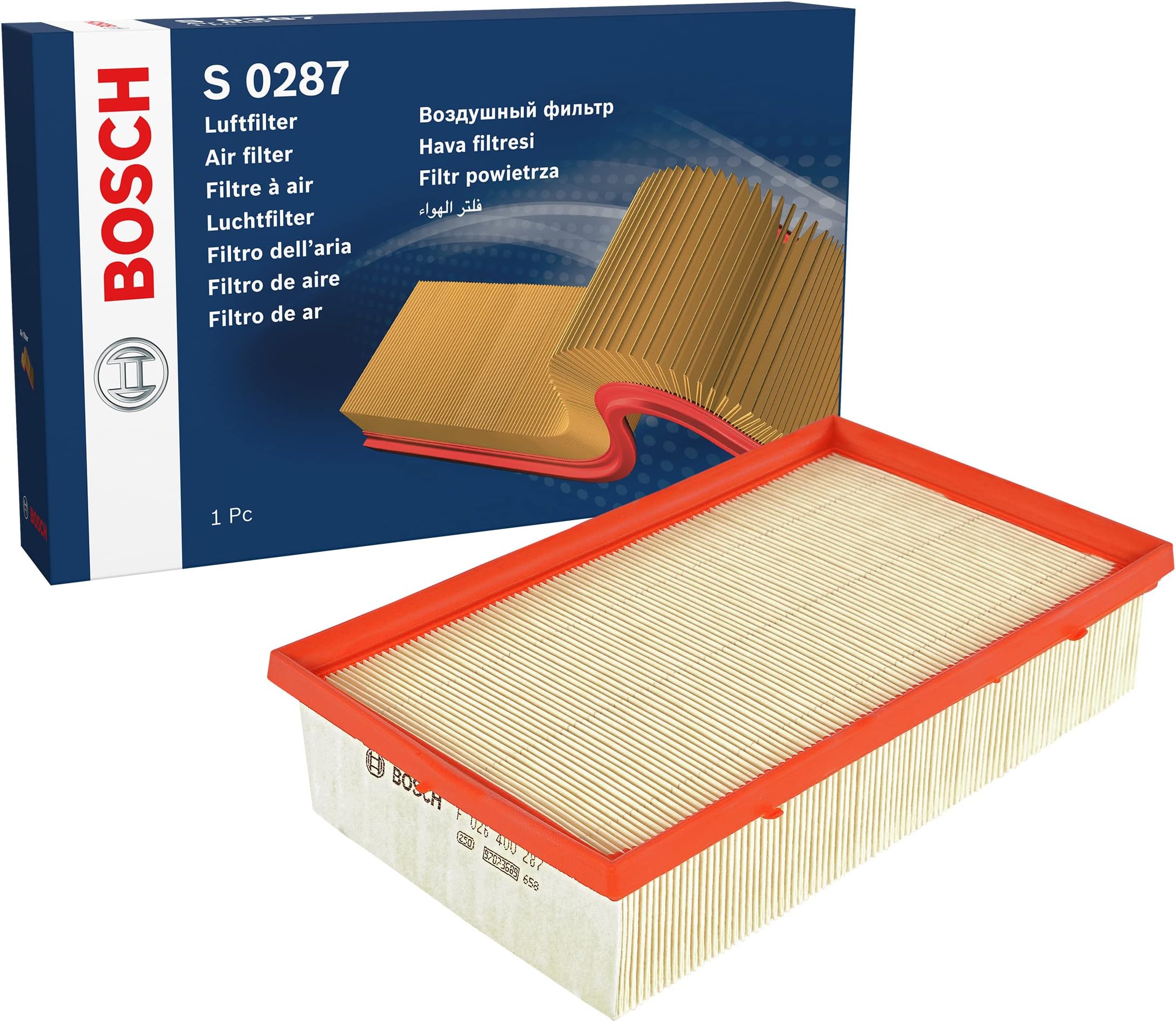 S0287 Car Air Filter - Separates Particles from the Air Intake - Moisture-resistant plus High Tensile Strength