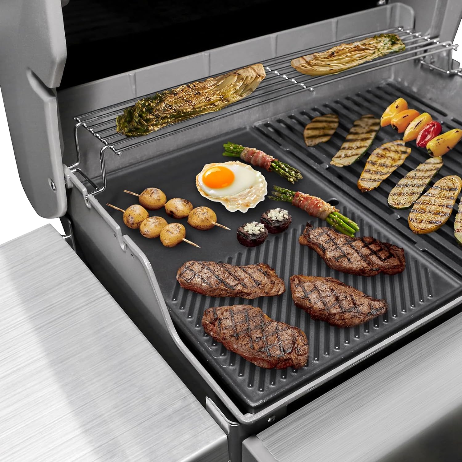 GFTIME 7638 44,5 cm Griglia per barbecue Weber Spirit I II E310 E320 E330 S310 S320 S330, Ricambi in ghisa per barbecue Weber Spirit 300 Series, 1 pezzo