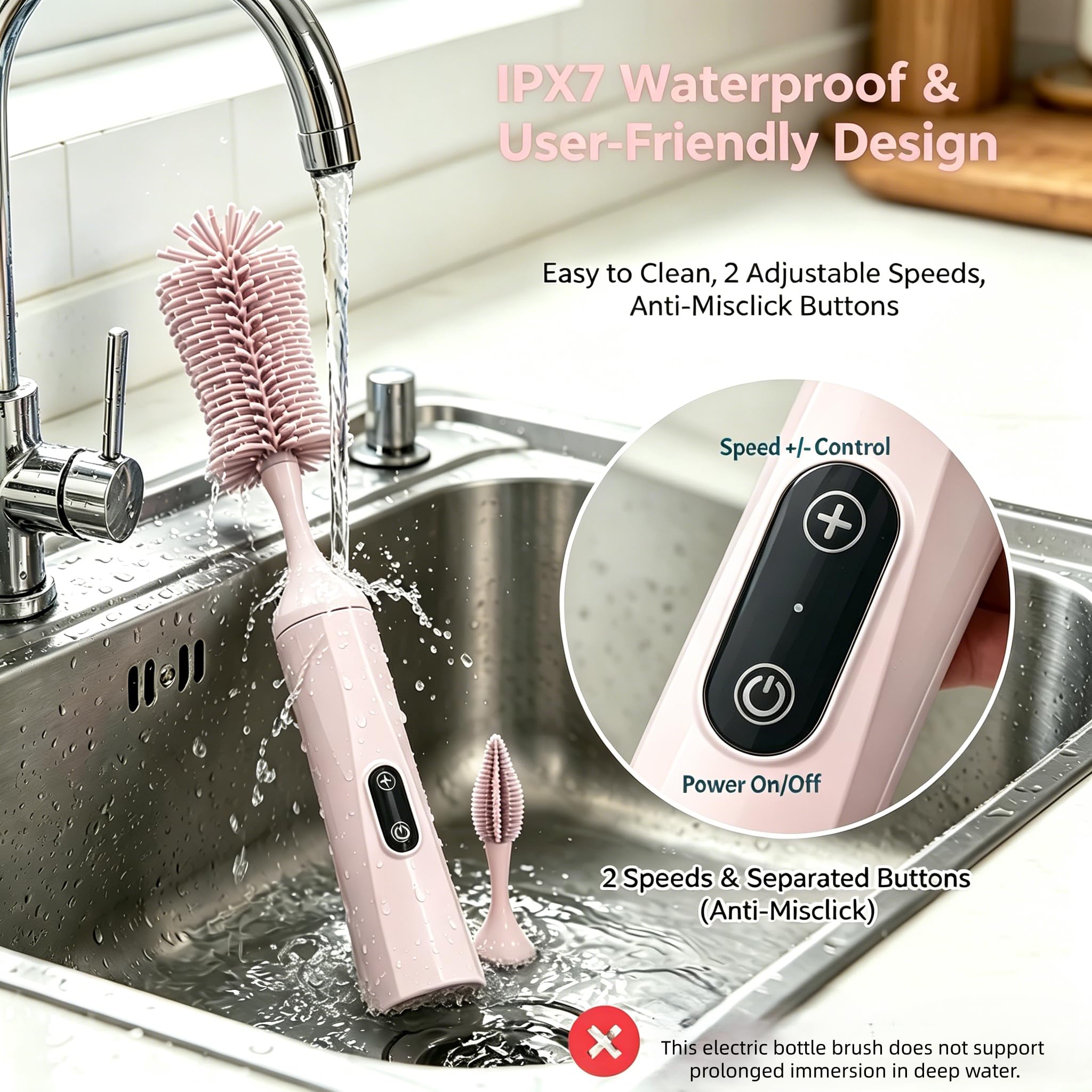 Electric Bottle Brush - Automatic Cleaning for Baby Bottles -6